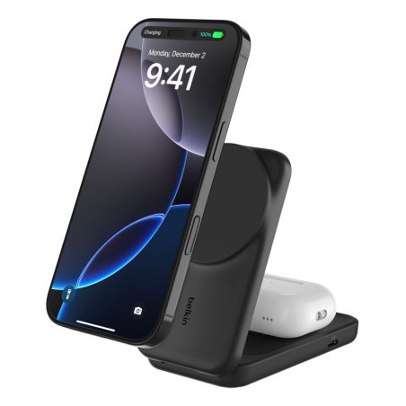 Belkin UltraCharge 25W Qi2 magn. 2-in-1 Lad.klappb.sw. WIZ038kqBK