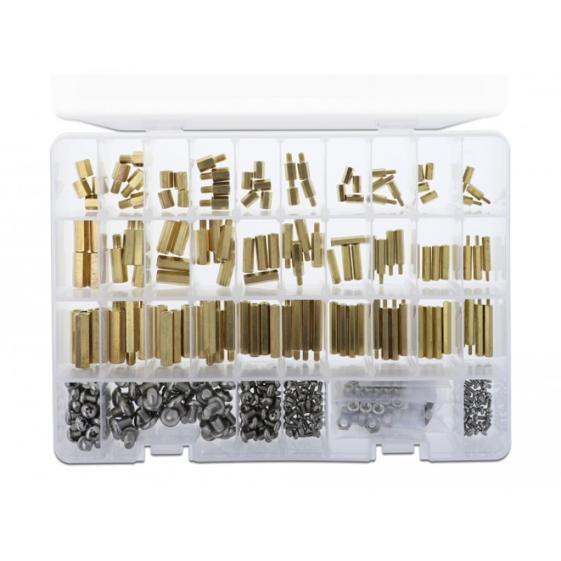 DeLOCK Set de montage de sécurité M2.5, M3, M4, M5 et M6, hexagonal, 362 unités