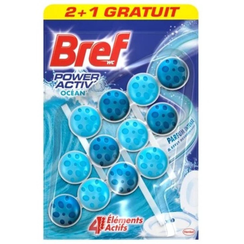 Bref Power Aktiv Toilet Block Ocean 3x50g