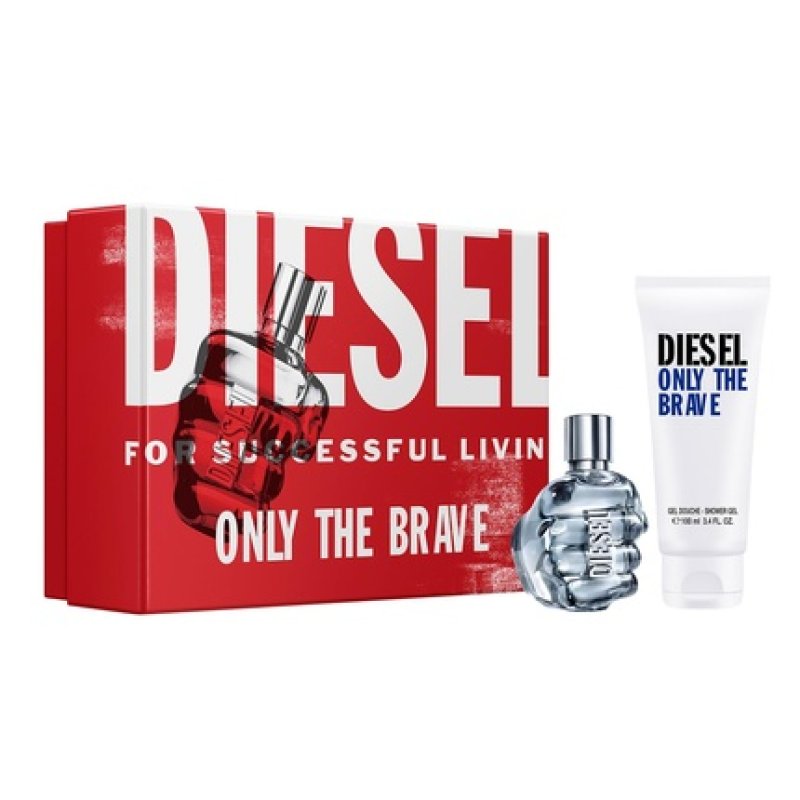 Diesel Only the Brave Men's Fragrance Gift Set 1.7 Fl Oz 3.4 Fl Oz Shower Gel - Pack of 2