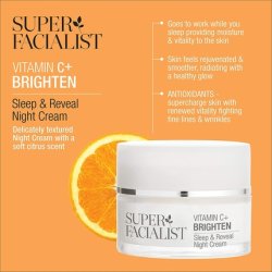 Super Facialist Vitamin C Sleep & Reveal Night Cream 50ml Moisturizes and Provides Vitality