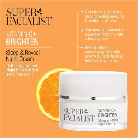 Super Facialist Vitamin C Sleep & Reveal Night Cream 50ml Moisturizes and Provides Vitality