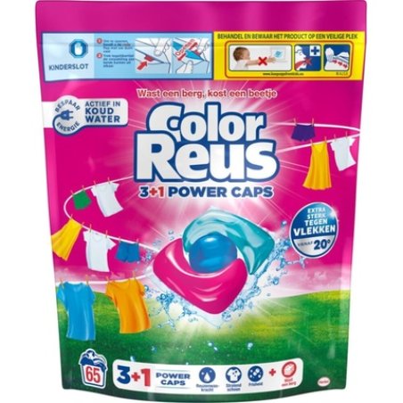 Witte Reus Laundry Detergent Capsules 31 Power Caps Color