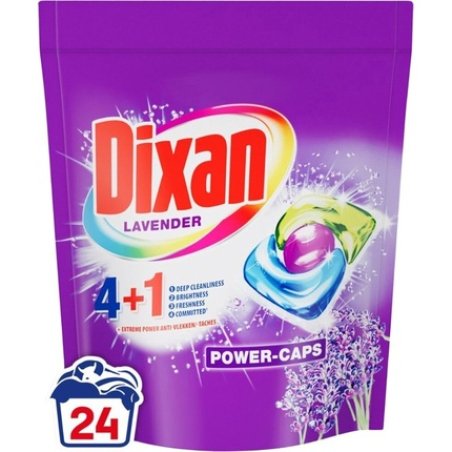Dixan Washing Capsules Colored Wax Triplet Lavender 24 Pieces