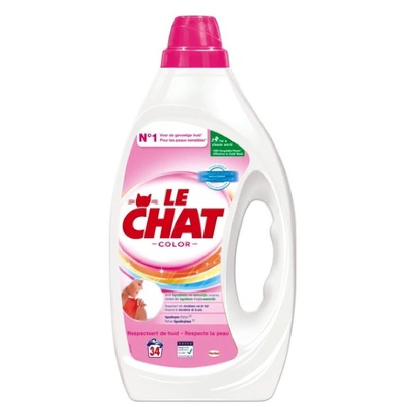 Le Chat Liquid Detergent Sensitive Color 33 Washes 1485l Hypoallergenic Protects Colors