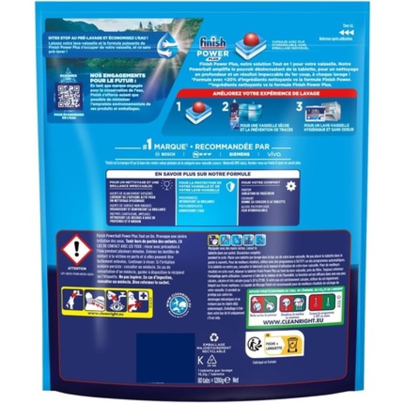 Finish Power Dishwasher Tablets Clean and Shine in Every Wash