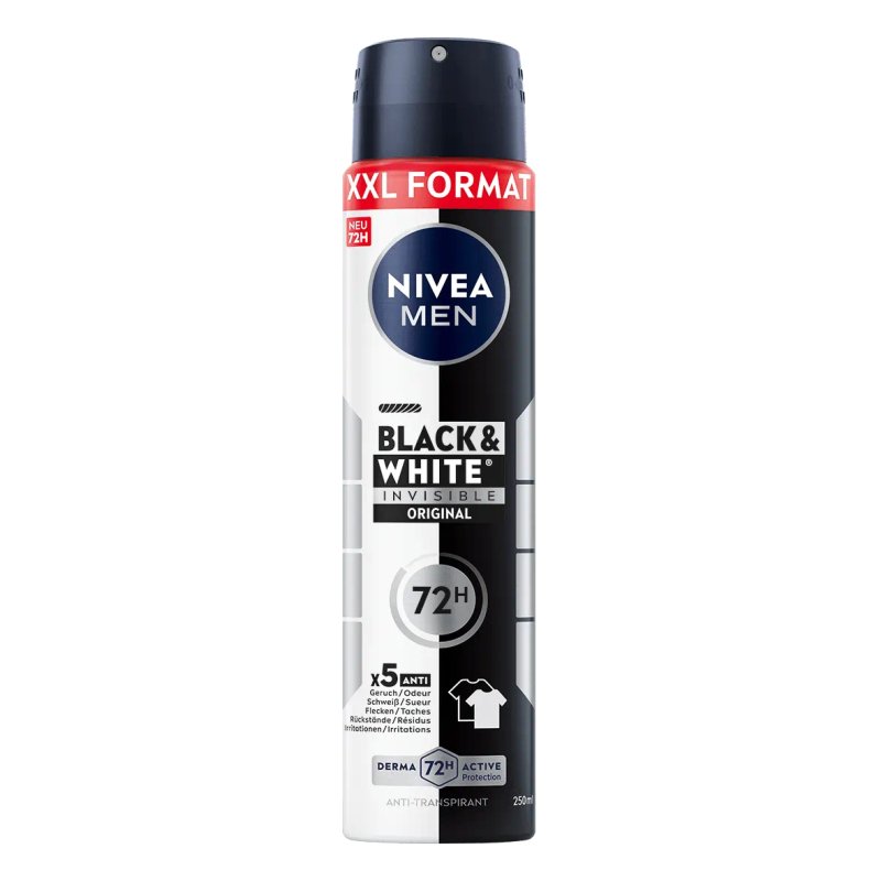 Nivea Deodorant Spray 250ml Men Black & White Invisible Xxl