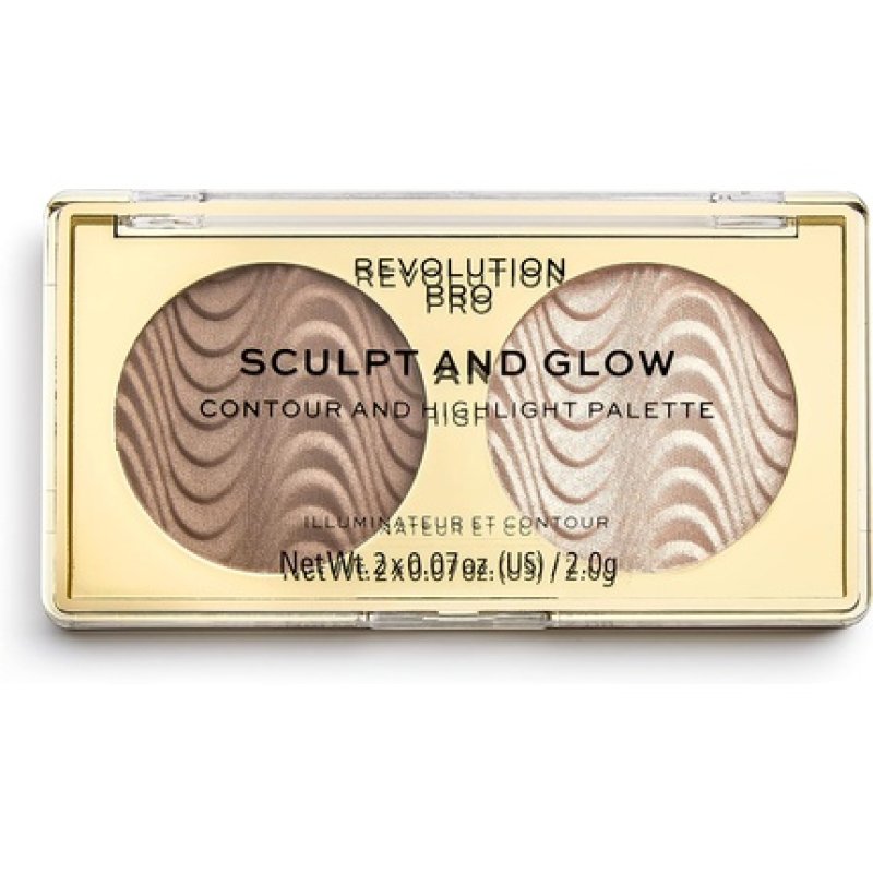 Revolution Pro Sculpt & Glow Face Palette Desert Sky 2 Shades 4g