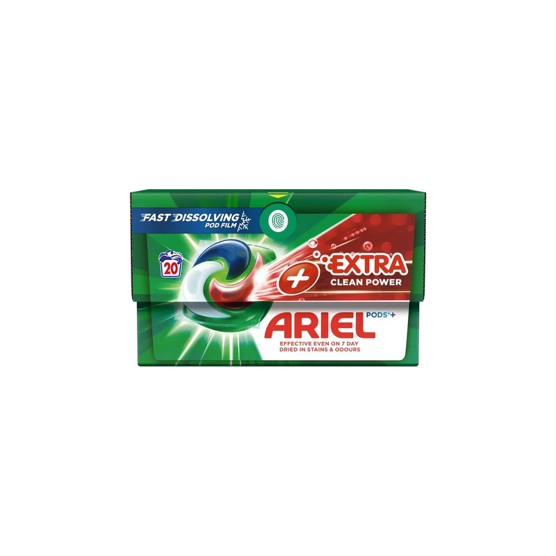 Ariel Yellow Cap Extra Clean Laundry Detergent 20 Pieces