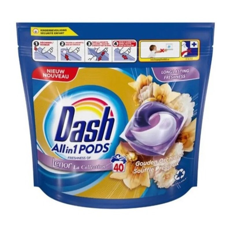 Dash All In 1 Golden Orchid Detergent Capsules 40 Capsules 952 Grams