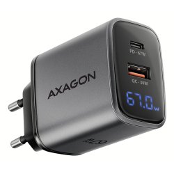 Axagon ACU-PQ67D chargeur d'appareils mobiles Universel Noir, Gris Secteur Charge rapide Intérieure