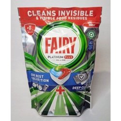 Fairy Fairy Platinum Plus Dishwasher Capsules Original 40 Pieces 620 Grams