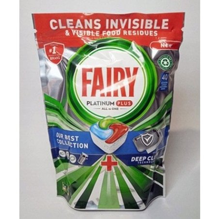 Fairy Fairy Platinum Plus Dishwasher Capsules Original 40 Pieces 620 Grams