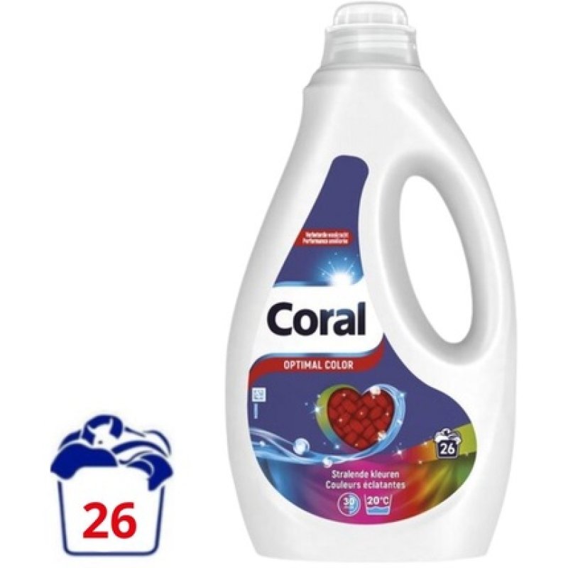 Coral Liquid Laundry Detergent Optimal Color 117 L 26 Washes