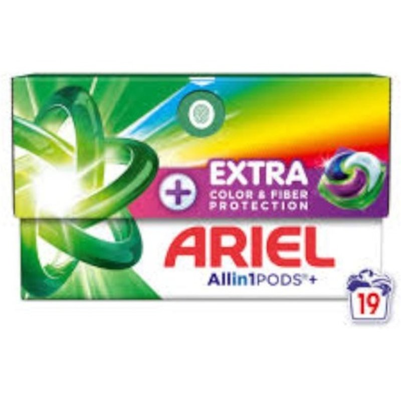 Ariel Pods All In 1 19 Capsules 4199 Grams Extra Color & Fiber Protection