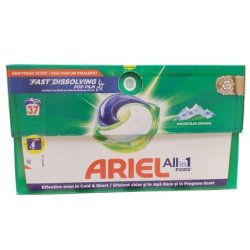 Ariel All In One Pods Mountain Spring Capsule Detergent 37 Washes