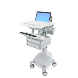 Ergotron StyleView Aluminium, Grey, White Laptop Multimedia cart