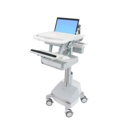 ERGOTRON StyleView Laptop-Wagen SLA-Antrieb 1 Schublade 1x1 EU bis 43,9cm 17,3Zoll 9,1kg.Anhebung 51cm 66Ah Power