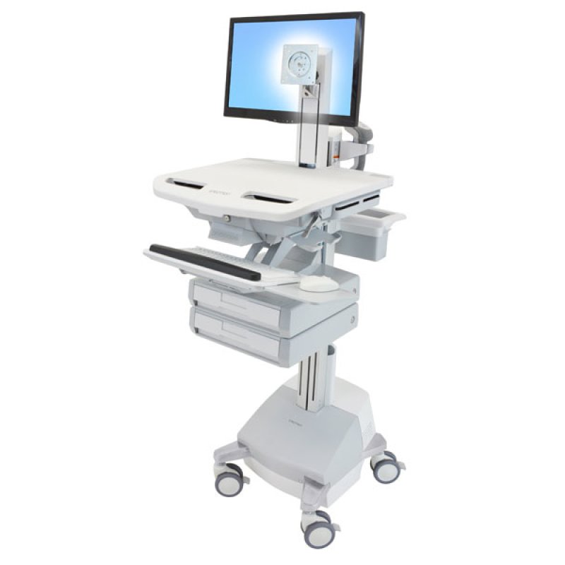 Ergotron StyleView Aluminium, Grey, White Flat panel Multimedia cart