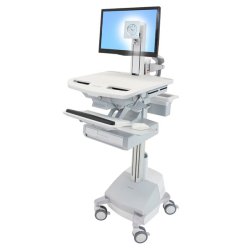 Ergotron StyleView Aluminium, Grey, White Flat panel Multimedia cart
