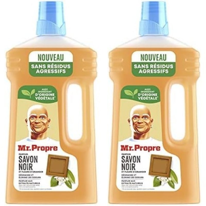 Mr. Propre Multipurpose Floor Cleaner Traditional Freshness Collection Black Soap