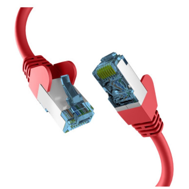 EFB RJ45 Patchkabel mit Cat7 Rohkabel 3.00m rot