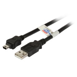 EFB Elektronik K5251SW.1,8 câble USB USB 2.0 1,8 m USB A Mini-USB B Noir