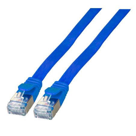 EFB RJ45 Flachpatchkabel U/FTP, Cat.6A, PVC, 3.0m, blau