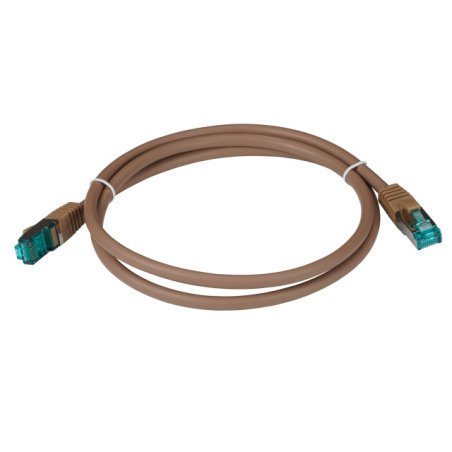 EFB RJ45 Patchkabel S/FTP Cat6A LSZH Braun Laenge 1m 4x2xAWG27/7 nach TIA/EIA568B geschirmt Uebertragungsstandards