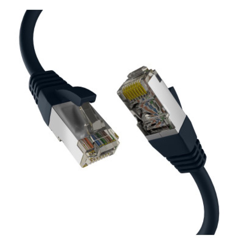 EFB RJ45 Patchkabel S/FTP PIMF Cat8.1 3.00m schwarz