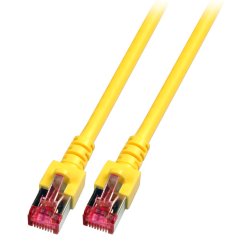 EFB Elektronik RJ45 Patchkabel S/FTP, Cat.6, LSZH, 0.15m, gelb câble de réseau Jaune 0,15 m Cat6 S/FTP (S-STP)