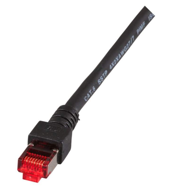 EFB RJ45 Patchkabel S/FTP Cat.6A LSZH 0.15m schwarz