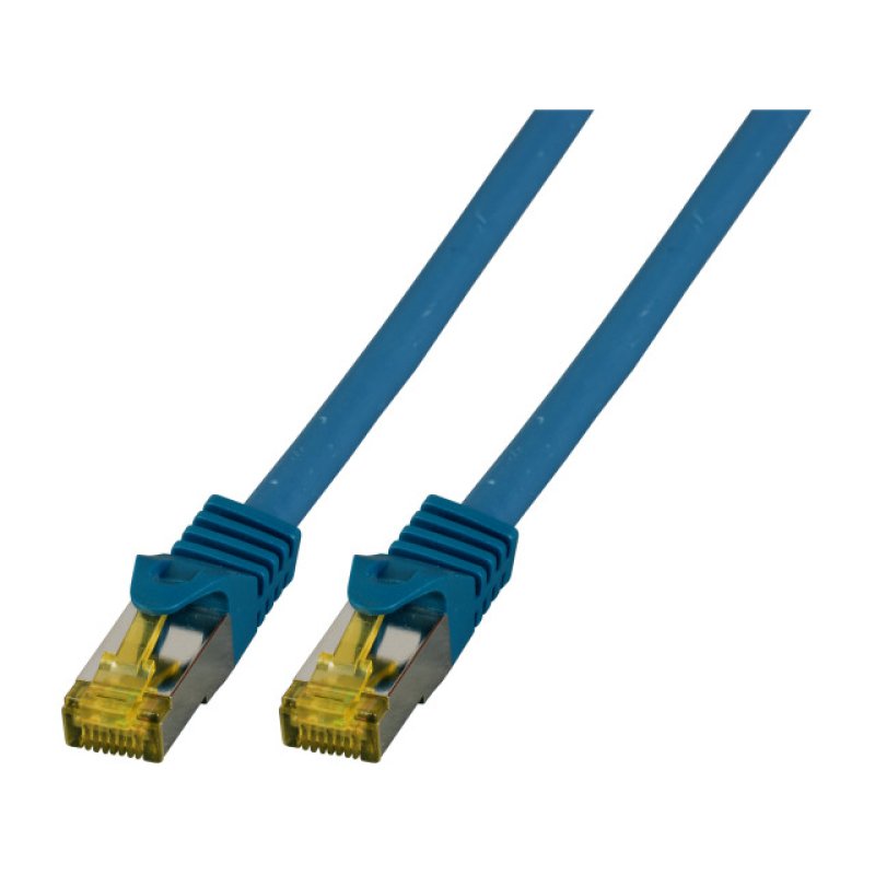 EFB RJ45 Patchk. S/FTP Cat.6A LSZH Cat.7 Rohk. 5.00m blau