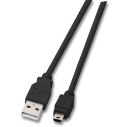 EFB USB2.0 Kabel A-Mini B (5polig),St.-St.,0.5m,sw,Classic
