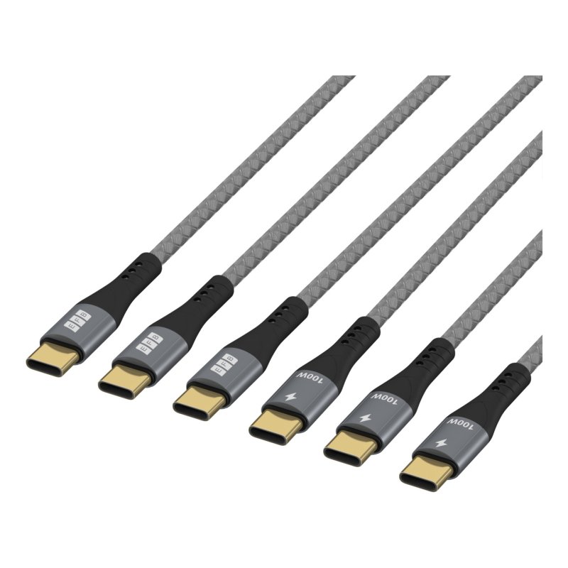 EFB Elektronik USB-CC-00007 câble USB USB 2.0 USB C Noir, Gris