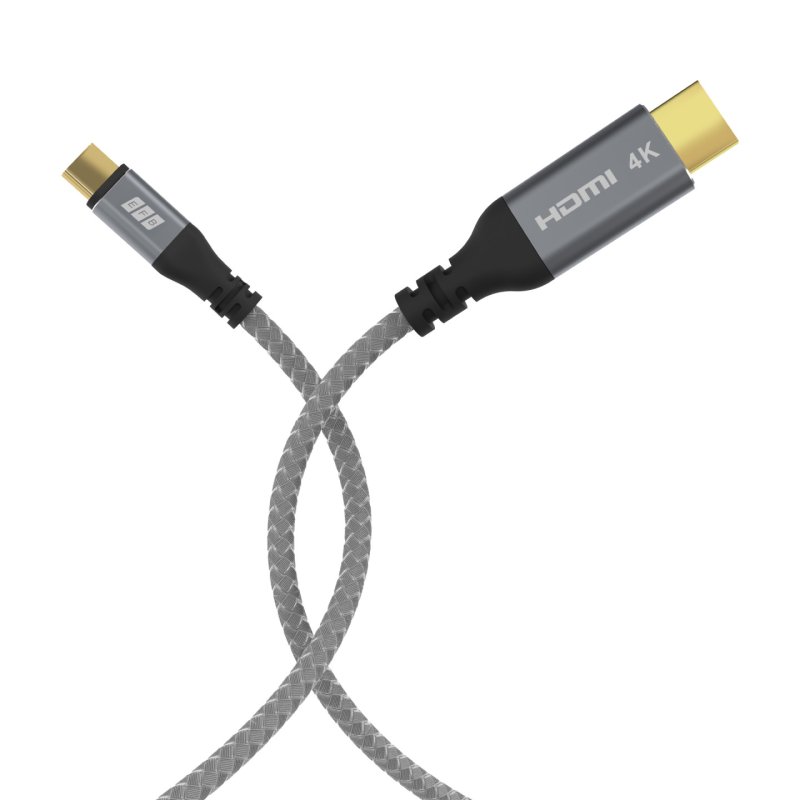 EFB Elektronik USB-HDMI-00001 câble vidéo et adaptateur 1,8 m USB Type-C Noir, Gris