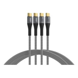 EFB USB-C Kabelset 100W PD 3.0 5A E-Marker Chip 2x2M grau