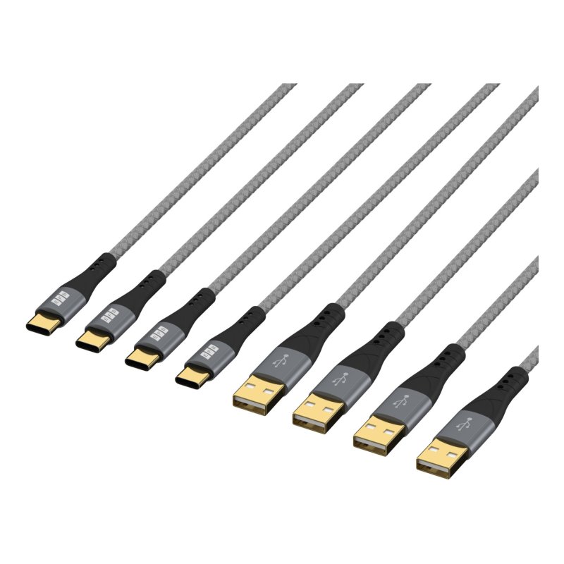 EFB Elektronik USB-AC-00005 câble USB USB 2.0 USB A USB C Noir, Gris