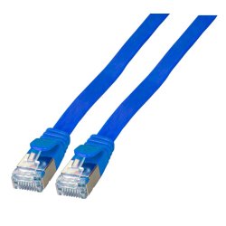EFB RJ45 Flachpatchkabel U/FTP Cat.6A PVC 0.15m blau