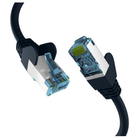 EFB RJ45 Patchkabel mit Cat7 Rohkabel 15.00m schwarz