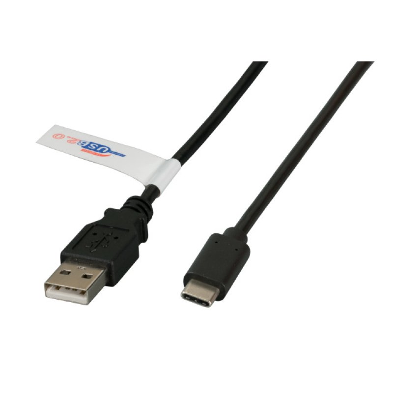 EFB Elektronik K5258SW.0,5 câble USB USB 2.0 0,5 m USB A USB C Noir