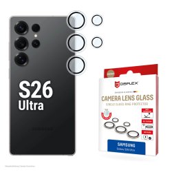 Displex Premium Camera Lens Glass, S26 Ultra Glas, 10H, Single Rings, DLC, transparent, Quick Mount