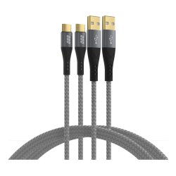 EFB Elektronik USB-AC-00006 câble USB USB 2.0 1 m USB A USB C Noir, Gris