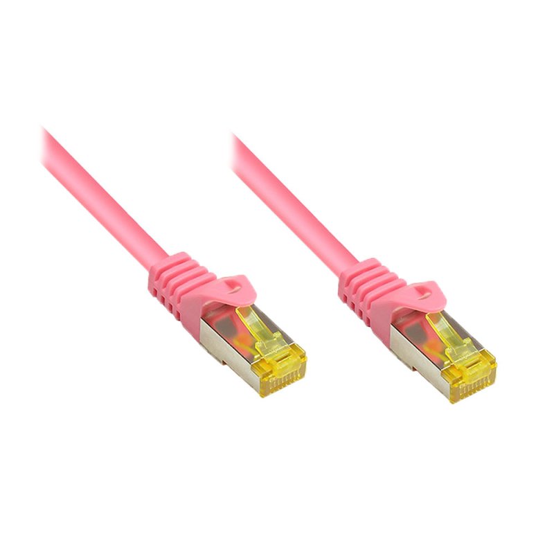 Alcasa RJ45-RJ45, m-m, 20m câble de réseau Magenta Cat7 S/FTP (S-STP)