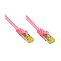 Alcasa 25m Cat7 RJ-45 networking cable Magenta S/FTP (S-STP)