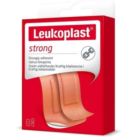 Leukoplast Strong First Aid Plaster Strips Sterile Highly Absorbent Low Adherent Fabric Wound Dressings 20 PCs Assorted