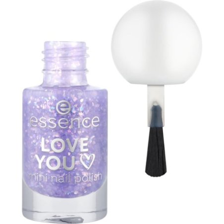Essence LOVE YOU vernis à ongles 5 ml Violet Colle pailletée