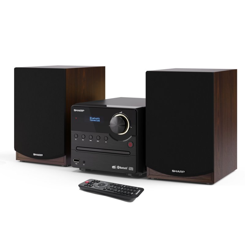 Sharp XL-B517D Home audio micro system 45 W Brown