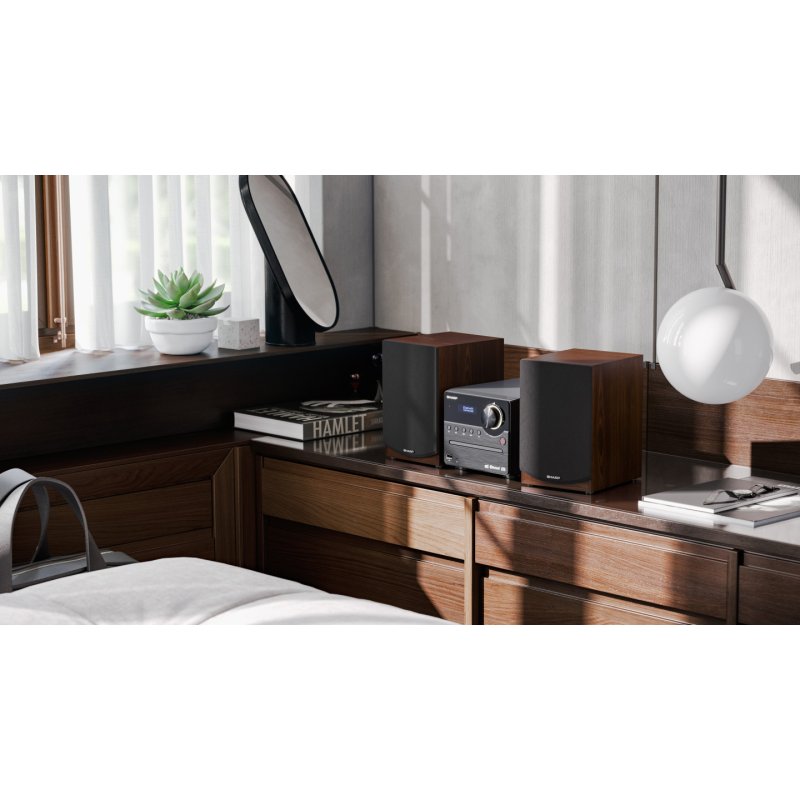 Sharp XL-B517D Home audio micro system 45 W Brown