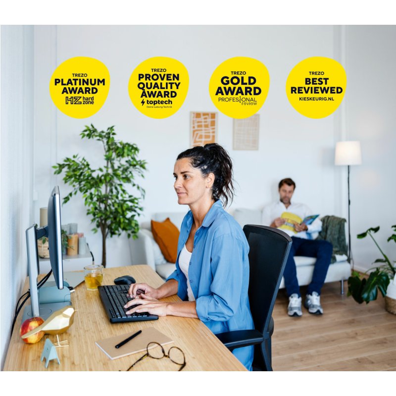 Trust Trezo keyboard Mouse included Office RF Wireless QWERTZ Swiss Black